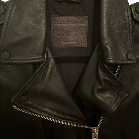NWOT All Saints Balfern leather biker jacket 
Size US 4 - Picture 9 of 13